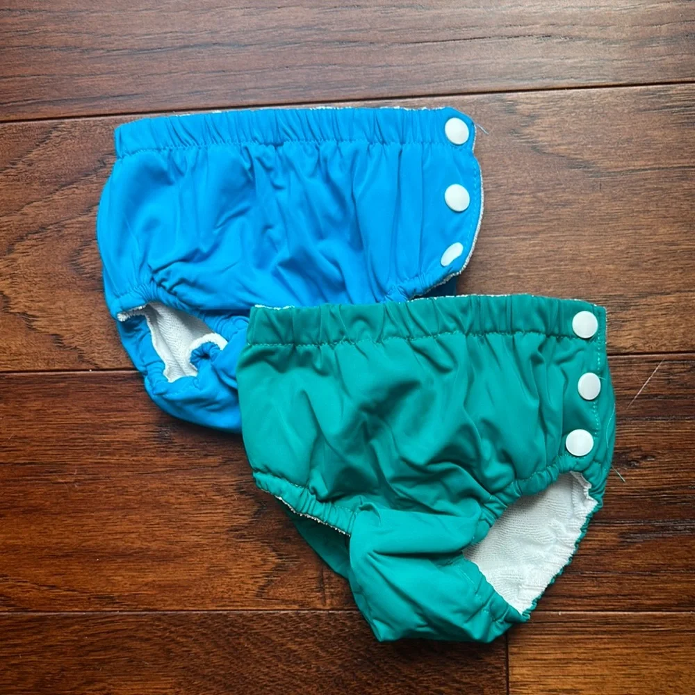 Kids Reusable Swim Diapers - Blue and Green